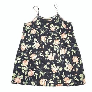 Lane Bryant Intimates Floral Print Babydoll Lingerie Dress Size 18/20 Black Plus